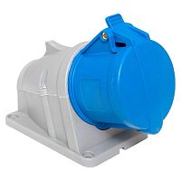 Розетка стационарная наружная 123 2Р+РЕ 32А 220В IP44 PROxima | код ps-123-32-220-PRO | EKF