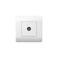 (NEW3-E) Розетка антенная одиночная TV коннектор, белый | код 431537 | CHINT