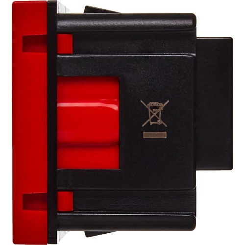 Розетка с заземлением - винтовые зажимы - со шторками 16А 250В - 90°- 2 модуля - красный | код 4525047 | Legrand фото 4