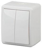Выключатель 2-кл. ОП Эра Эксперт 10А IP54 11-1404-01 250В 10AX бел. | Код. Б0020675 | ЭРА