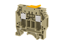 Клеммапроходная винтовая 6 мм2, с размыкателем, на 2 подключения, хаки KUDT6(K) | код 1104120006 | Elmex