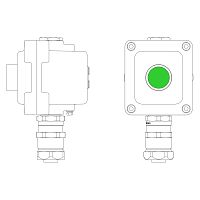 Взрывонепроницаемый пост управления из алюминия LCSD-01-B-MC-P1G(11)x1-PCMB-KAEPM3MHK-20 / 1Ex d IIB T5 Gb / Ex tb IIIC T95°С Db IP6 | код LCSD21000030 | DKC
