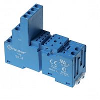 Розетка с винтовыми клеммами (с зажимной клетью) для реле 55.32, таймера 85.02, применяются модули 86.00, 99.02, в комплекте пластиковая клипса 094.91.3, версия: синий цвет | код 9402SPA | FINDER