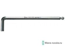Ключ Г-образный 950 PKL, хромированный, с шаром, 4 x 140 мм | код WE-022058 | Wera