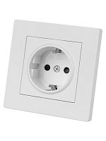 Розетка 2П+З 16А 250В с защ. шт. белая Сенеж TDM | код SQ1816-0033 | TDM