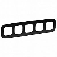 Рамка 5 постов VALENA ALLURE, черный матовый | код. 754405 | Legrand