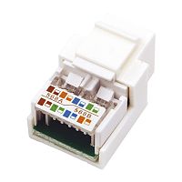 Rexant Модуль Keystone Jack RJ-45(8P8C), UTP неэкранированный, категория 5e, тип 180 градусов, белый | код 03-1011 | REXANT