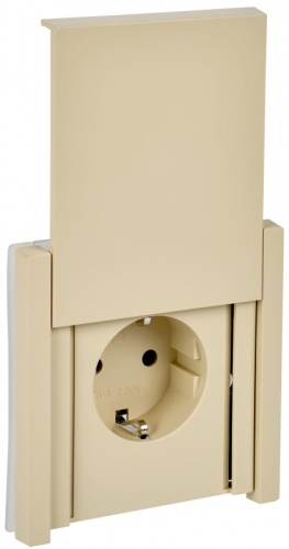 FORTE&PIANO Роз. с з/к/ш с кр. в/к 16А IP44 FP421 ван. IEK | код FP-R16-16-44-K10 | IEK