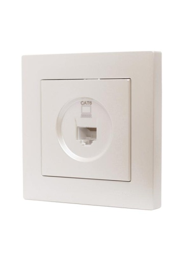 Розетка компьютерная 1-м СП Vesna механизм жемчуж./бел. перламутр LEZARD 742-3088-140 фото 8