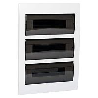 Щит распределительный встраиваемый ЩРв-П-45 тонированная дверь IP40: 3 ряда, 45 модулей, 505 х 365 х 110 (ВхШхГ) | код. pb40-v-45 | EKF