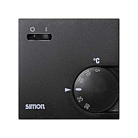 Терморегулятор комнатный, тепло-холод, 10-5А 250В, 5-30град, графит | код 75503-68 | Simon
