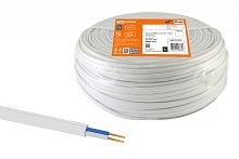 Провод ПГВВП 2х1.5 ГОСТ (бухта 100м) белый | код SQ0127-0552 | РЭМЗ ТМ