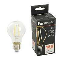 Лампа светодиодная LED 6вт Е27 теплый FILAMENT Feron.PRO | код 48889 | Feron