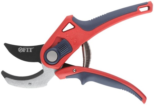Секатор, режущие кромки встык с наковальней, регулир. раскрытия, ленточная пружина, прорезин. ручки | код 77091 | FIT фото 6