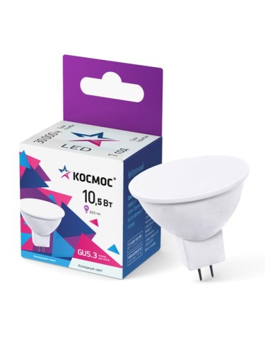 Лампа светодиодная JCDR 10.5Вт GU5.3 6500К 220В Lkec LED10.5wJCDRC65 | код LkecLED10.5wJCDRC65 | КОСМОС
