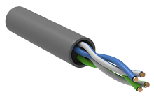 ITK Витая пара U/UTP 5E 2х2х24AWG LSZH серый (305м) РФ/С | код LC1-C5E02-121-S-R | ITK by IEK