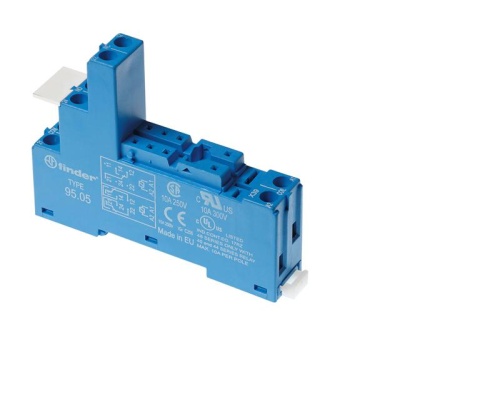 Розетка с винт. клеммами (с зажимной клетью) для реле 40.31 модули 99.02/86.03 в комплекте пластик. клипса 095.01 син. | код 9503SPA | FINDER Розетка с винт. клеммами (с зажимной клетью) для реле 40.31 модули 99.02/86.03 в комплекте пластик. клипса 095.01 син. | код 9503SPA | FINDER