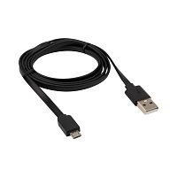Кабель USB-micro USB/2,4A/PVC/black/1m/REXANT | код 18-4270| REXANT