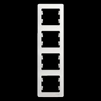 Рамка 4 поста GLOSSA, вертикальная, белый | код. GSL000108 | Schneider Electric