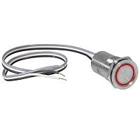 Кнопка сенсорная с подсветкой, с фиксацией RUICHI TS19-11ZC/R/S off-on, М19, IP68, нержавеющая сталь | код 114193 | Ruichi