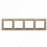 Рамка 4 поста VALENA CLASSIC, золото матовое | код. 770304 | Legrand