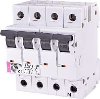 Автоматический выключатель ETIMAT 10 3p+N C 50А (6 kA) | код 002136721 | ETI