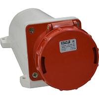 Розетка для монтажа на поверхность 135-63А-6h-380AC-3P+PE+N-IP67 | код 241221 | КЭАЗ