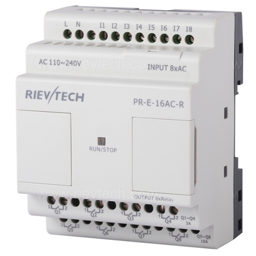 Модуль расширения PR-E-16AC-R, 110_240VAC, 8DI, 8RO | код PR-E-16AC-R | Rievtech