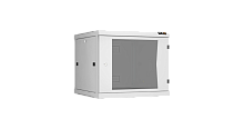 Настенный разборный шкаф TLK 19, 9U, стеклянная дверь, Ш600хВ503хГ600мм, 2 пары монтажных направляющих, серый | код TWC-096060-R-G-GY | TLK