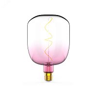 Лампа светодиодная филаментная LED 5 Вт 200 лм 1800К AC185-265В E27 V140 теплая розовая колба Black Filament | код 1010802105 | GAUSS