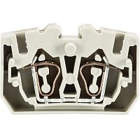 Сдвоенная проходная клемма, тип фиксации провода: пружинный, номинальное сечение: 2,5 мм кв., 24A, 800V, ширина: 10 мм, цвет: серый, тип монтажа: нет | код 37.703.1053.0 | Wieland