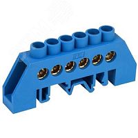 Изолированная нулевая шина на DIN-рейку 15х16 мм.кв. (Зеленый) | код FTG-870S/15S | ONKA