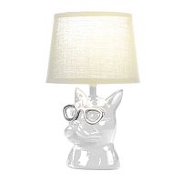 Светильник декоративный настольный МОБИ Бульдог, с цоколем Е14, 40Вт, цвет белый REXANT | код 603-1017 | REXANT