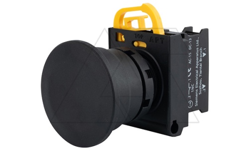 Кнопка грибовидная 40mm PB3E, черная, с фиксацией, без подсветки, 1NC, 6A 230VAC/24VDC, 22mm, IP65 | код PB3E-M4T0S01S00/K00 | АРТ Кнопка грибовидная 40mm PB3E, черная, с фиксацией, без подсветки, 1NC, 6A 230VAC/24VDC, 22mm, IP65 | код PB3E-M4T0S01S00/K00 | АРТ