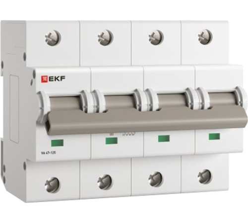 Автоматический выключатель ВА 47-125 4P 50А (D) 15кА PROXIMA EKF | код mcb47125-4-50D | EKF Автоматический выключатель ВА 47-125 4P 50А (D) 15кА PROXIMA EKF | код mcb47125-4-50D | EKF