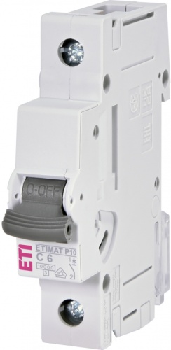 Авт. выключатель ETIMAT P10 1p C6 | код 1901027 | ETI