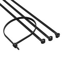 Хомут P6.6 с двойным замком, черный 4,8x370 | код 21319SR | DKC