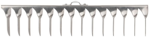 Грабли, витой зуб, нержавеющая сталь, 14 зубьев, без черенка | код 76982 | FIT фото 3