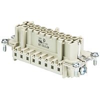 Розеточная контактная вставка REVOS, Size 16, обжимная фиксация, 16 полюсов + РЕ, 500 V, 16 A, обжимные контакты поставляются отдельно | код 70.700.1658.0 | Wieland