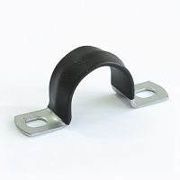 Скоба металлическая двухлапковая с полимерным покрытием СМД-П d19-20 мм (100шт/600шт уп/кор) Промрукав | код PR08.6016 | ПРОМРУКАВ