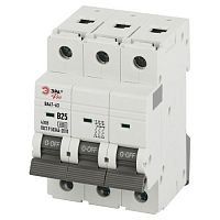 Выключатель автоматический 3п B 25А 6кА ВА47-63 PRO VA63-3P25B6 Эра Б0063110
