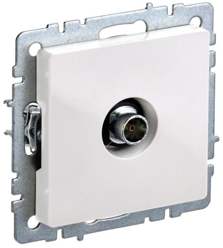 BRITE Розетка TV оконечная РТВ11-0-БрБ белый | код BR-A10-O-K01 | IEK