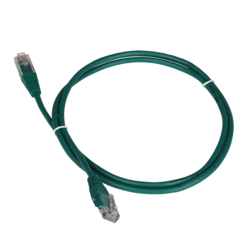 Патч-корд TWT UTP кат.5e, с заливными колпачками, 5.0 м, зеленый | код TWT-45-45-5.0-GN | TWT