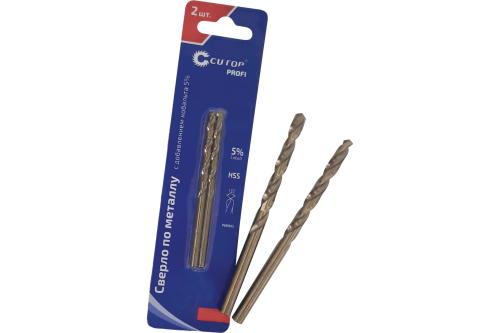 Сверло по металлу Cutop Profi с кобальтом 5% 3 x 61 мм, 2 шт | код 48-362 | FIT