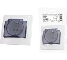 Розетка 2П+З с крышкой 16А 250В IP44 белая Таймыр (бакелит, пром.упак) TDM | код SQ1814-0590 | TDM