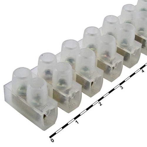 Клеммная колодка винтовая типа U RUICHI TBS-6A, 12 контактов, 6 А, 400 В, корпус нейлоновый белый | код 81046 | Ruichi Клеммная колодка винтовая типа U RUICHI TBS-6A, 12 контактов, 6 А, 400 В, корпус нейлоновый белый | код 81046 | Ruichi
