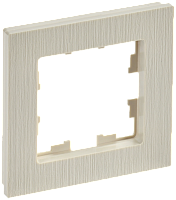 BRITE Рамка 1-мест. РУ-1-Бр беж. рифленый IEK | код BR-M12-51-K10 | IEK