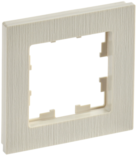 BRITE Рамка 1-мест. РУ-1-Бр беж. рифленый IEK | код BR-M12-51-K10 | IEK