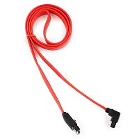Кабель интерфейсный SATA Cablexpert CC-SATAM-DATA90-0.8M, 80см, угловой разъем, 7pin/7pin, защелка, пакет | код CC-SATAM-DATA90-0.8M | Cablexpert