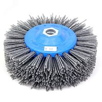 Щетка дисковая Д140x55xM14, ворс полимер-абразив P60 по дереву для УПМ УШМ (болгарка) (1-080) | код 401.913-5411 | OSBORN